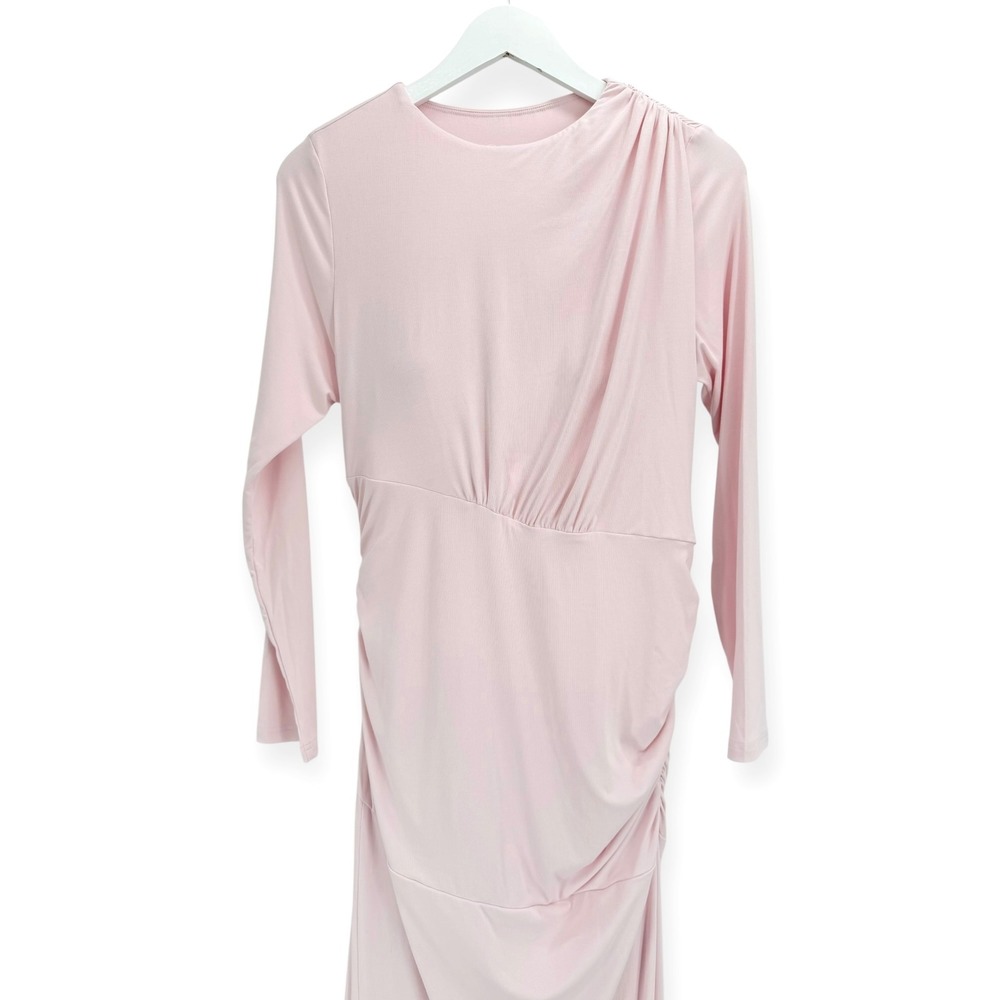 NWT OGL Eco-SkinKiss Boatneck Angled Ruched‎ Maxi Brami Dress - Size Large - Picture 7 of 12